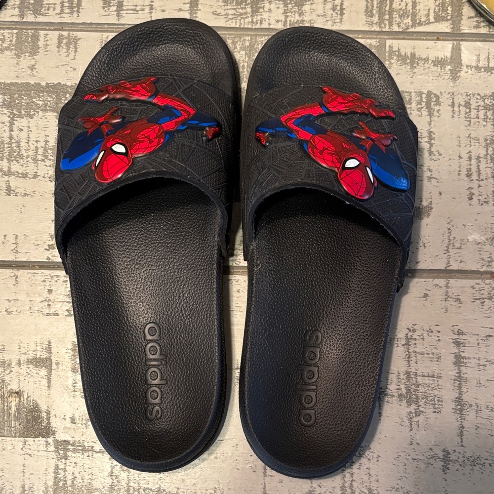Adidas Kids Spider-Man Slides - Black and Red